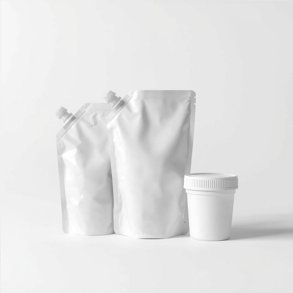 Refill pouches and containers